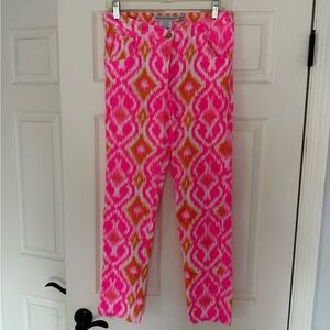 Gretchen Scott Designs Pink and Orange Ikat Pants